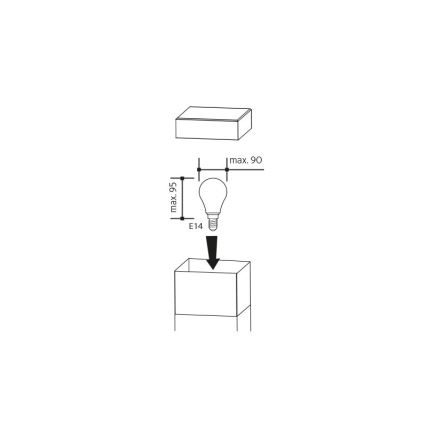 Lauko šviestuvas GARD 1xE14/60W/230V IP44