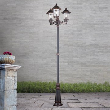 Lauko šviestuvas KENZO 3xE27/100W/230V IP44 bronza/patina