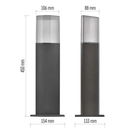 Lauko šviestuvas LANA 1xE27/25W/230V IP54 45 cm