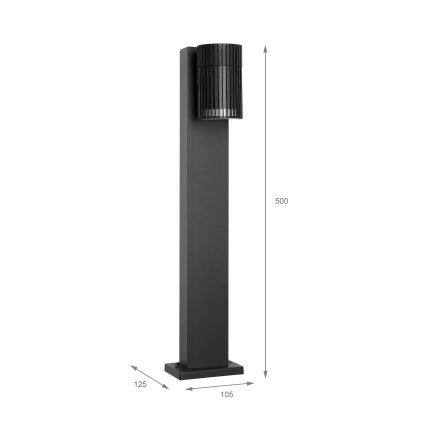 Lauko šviestuvas LANTHEA 1xGU10/11W/230V IP44 50 cm juodas