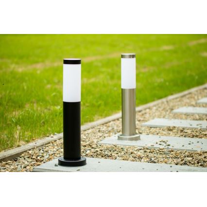 Lauko šviestuvas LIVIA 1xE27/10W/230V 45 cm IP44 sidabrinis