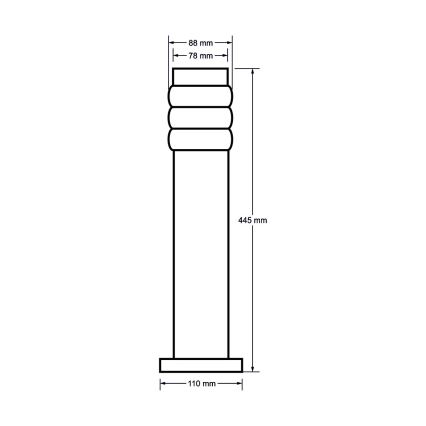 Lauko šviestuvas LULA 1xE27/11W/230V IP44 nerūdijantis
