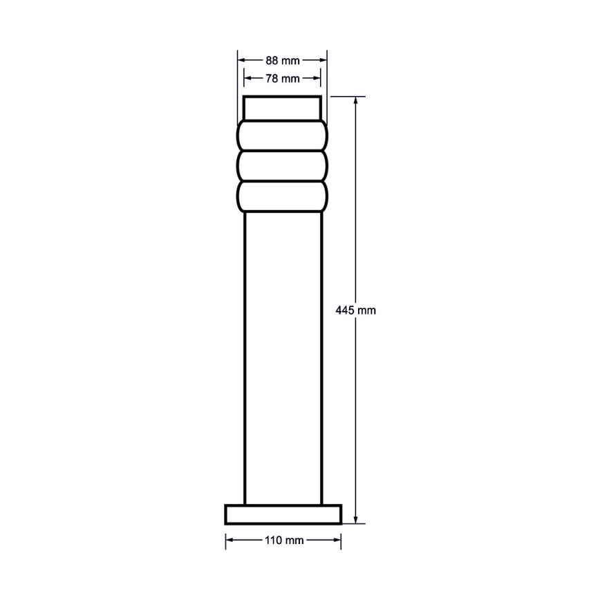 Lauko šviestuvas LULA 1xE27/11W/230V IP44 nerūdijantis