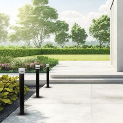 Lauko šviestuvas MIA 1xE27/60W/230V 80 cm IP44 juoda