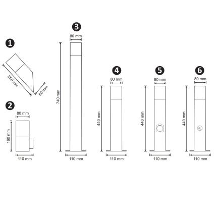 Lauko šviestuvas NEW YORK 1xE27/40W/230V IP44 antracitas