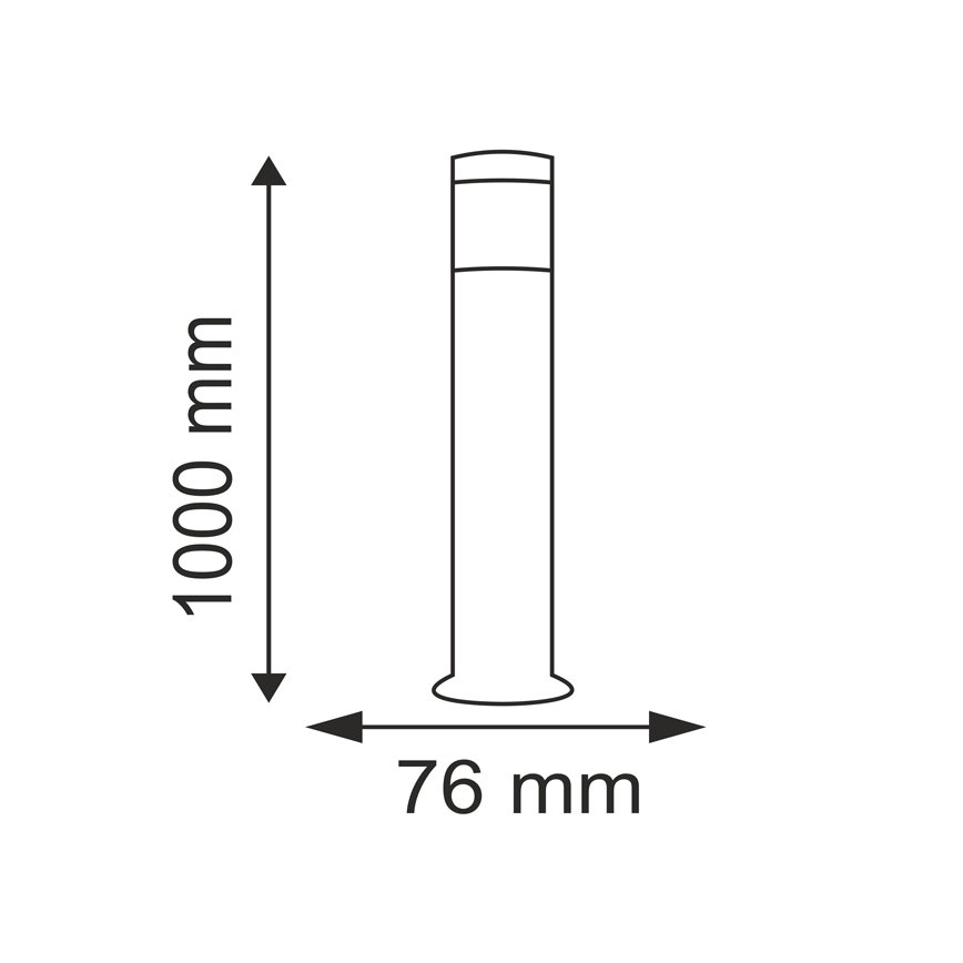 Lauko šviestuvas OSLO 1xE27/10W/230V 1000mm IP44