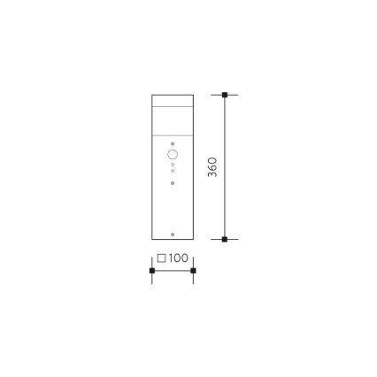 Lauko šviestuvas su jutikliu GARD 1xE14/60W/230V IP44