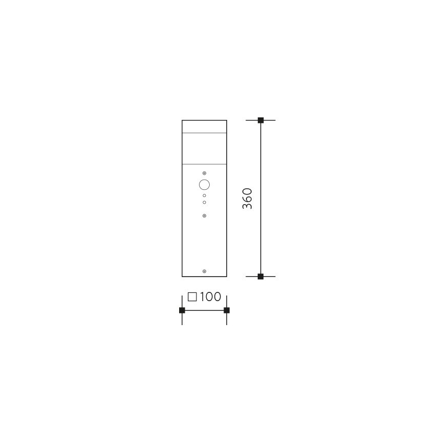 Lauko šviestuvas su jutikliu GARD 1xE14/60W/230V IP44