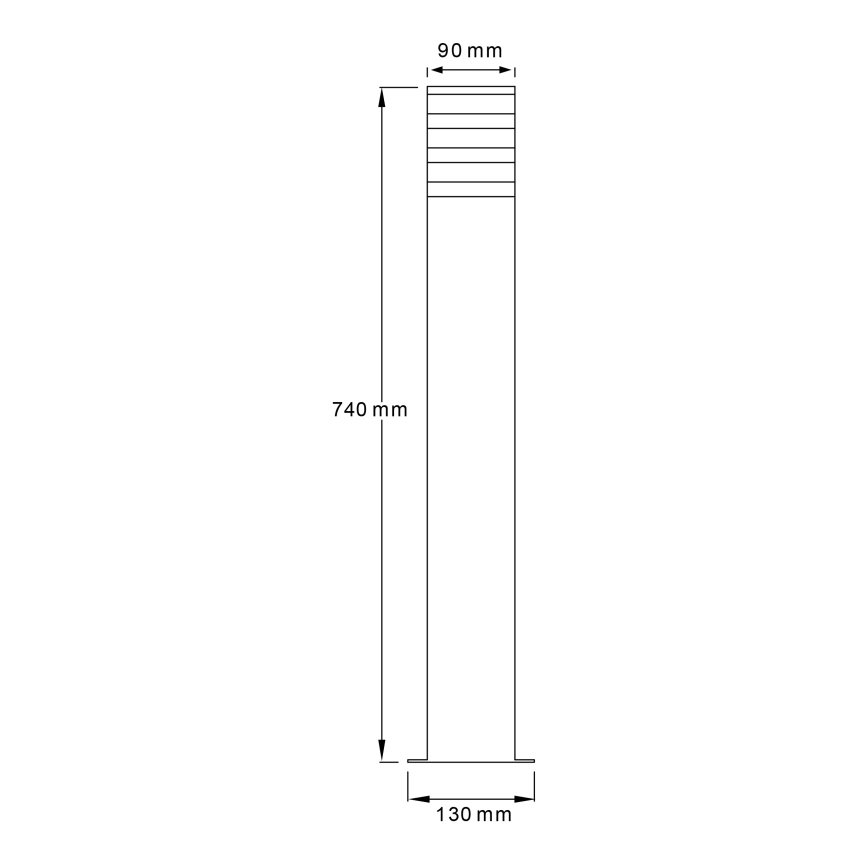 Lauko šviestuvas su jutikliu TEKSAS 1xE27/12W/230V IP44 74 cm antracitas