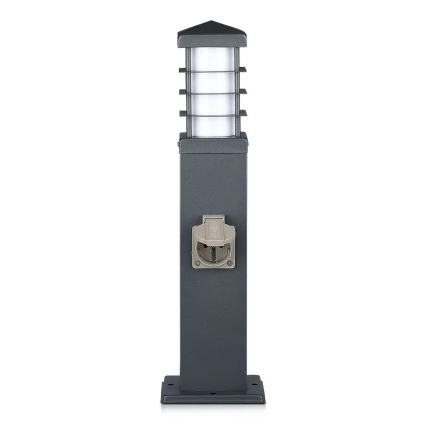 Lauko šviestuvas su lizdais SCHUKO 1xE27/13W/230V IP44