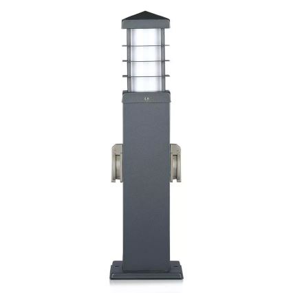 Lauko šviestuvas su lizdais SCHUKO 1xE27/13W/230V IP44