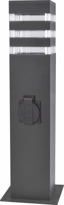 Lauko šviestuvas su lizdu TEKSAS 1xE27/20W/230V 44 cm IP44 antracitas