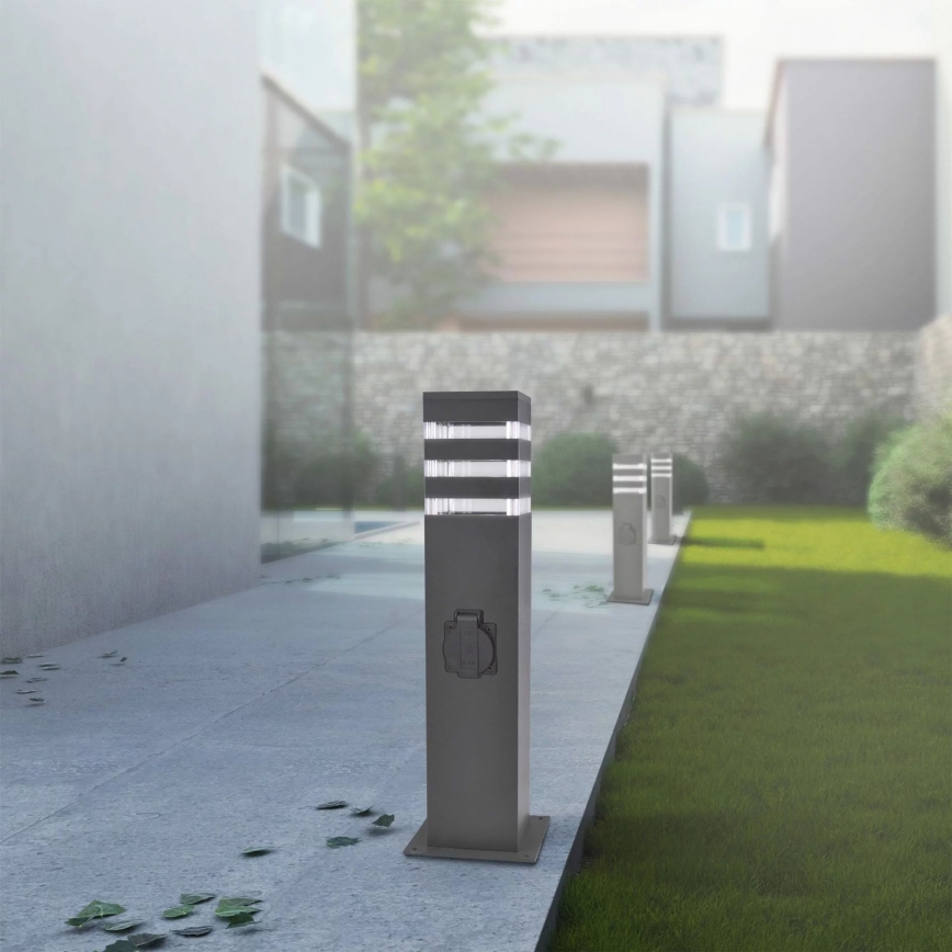 Lauko šviestuvas su lizdu TEKSAS 1xE27/20W/230V 44 cm IP44 antracitas