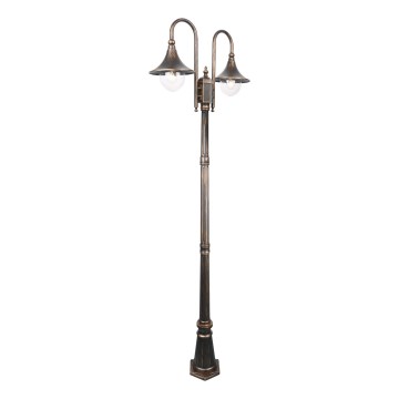 Lauko šviestuvas TALEZ 2xE27/15W/230V IP44 bronzinė patina
