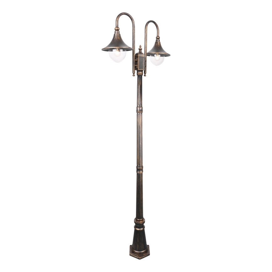 Lauko šviestuvas TALEZ 2xE27/15W/230V IP44 bronzinė patina