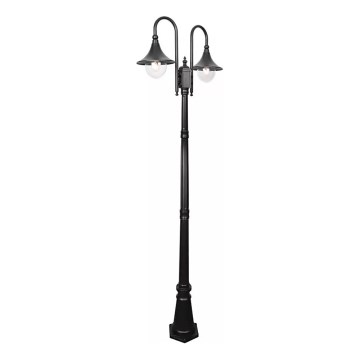 Lauko šviestuvas TALEZ 2xE27/15W/230V IP44 juoda