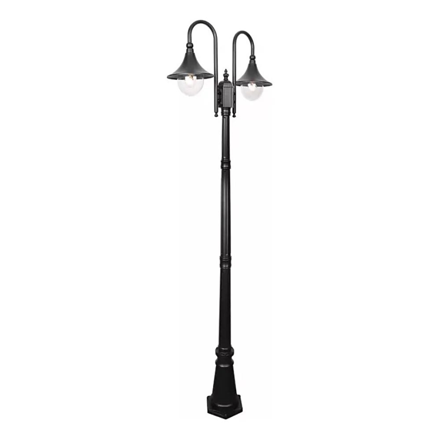 Lauko šviestuvas TALEZ 2xE27/15W/230V IP44 juoda