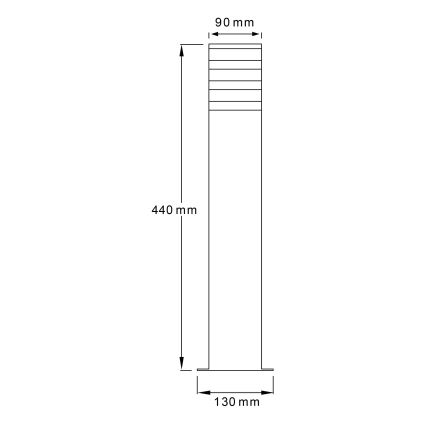 Lauko šviestuvas TEKSAS 1xE27/12W/230V IP44 44 cm antracitas