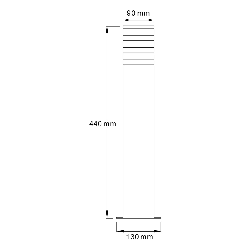Lauko šviestuvas TEKSAS 1xE27/12W/230V IP44 44 cm antracitas