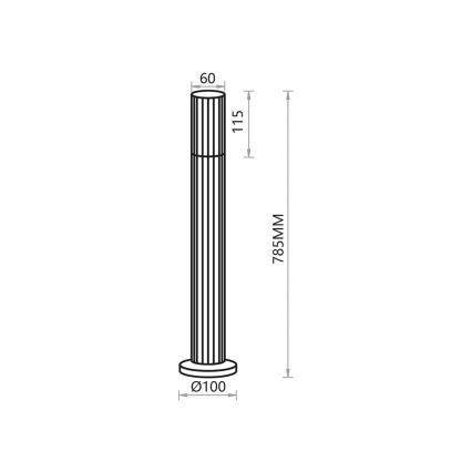 Lauko šviestuvas VERTICAL 1xGU10/8W/230V IP44 juoda