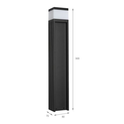 Lauko šviestuvas VESPER 1xG9/5W/230V IP44 50 cm juodas