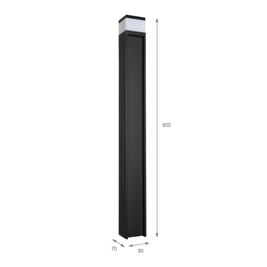 Lauko šviestuvas VESPER 1xG9/5W/230V IP44 80 cm juodas