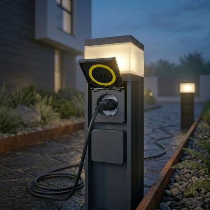 Lauko šviestuvas VESPER su 2 lizdais 1xG9/5W/230V IP44 30 cm juodas