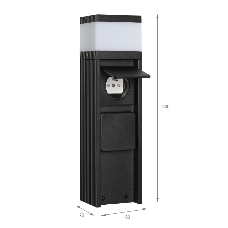 Lauko šviestuvas VESPER su 2 lizdais 1xG9/5W/230V IP44 30 cm juodas