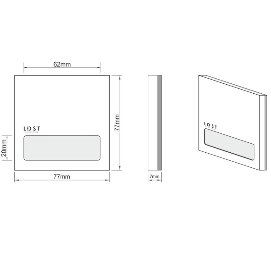 LDST AL-01-B-BZ5 - Laiptinės LED šviestuvas ALEX 5xLED/1.2W/230V baltas 6500K