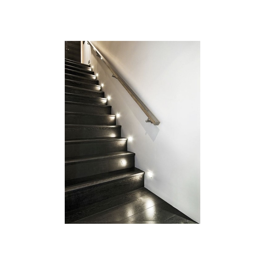 LDST DI-01-B-BZ12 - LED Laiptinės šviestuvas DIANA LED/1,2W/230V baltas 6500K