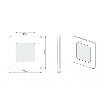 LDST DI-01-B-BZ12 - LED Laiptinės šviestuvas DIANA LED/1,2W/230V baltas 6500K