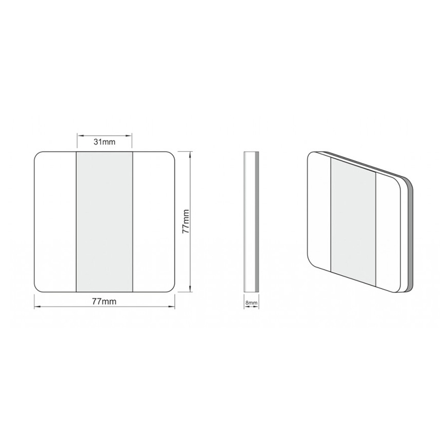 LDST DU-01-SC-BZ10 - Laiptinės šviestuvas DUO 10xLED/1.2W/230V