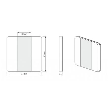 LDST DU-01-SZ-BC10 - Laiptinės šviestuvas DUO 10xLED/1,2W/230V