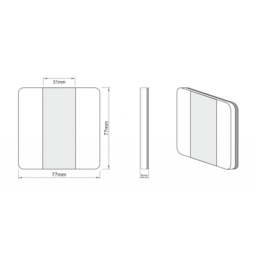 LDST DU-01-SZ-BC10 - Laiptinės šviestuvas DUO 10xLED/1,2W/230V