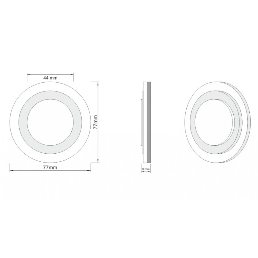 LDST LI-01-B-BZ8 - Laiptinės LED šviestuvas LILI 8xLED/1,2W/230V baltas 6500K