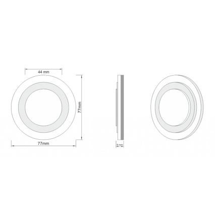 LDST LI-01-SS-BC8 - Laiptinės šviestuvas LILI 8xLED/1.2W/230V