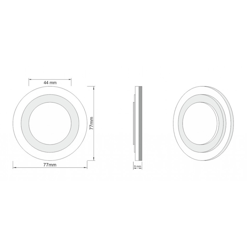 LDST LI-01-SS-BC8 - Laiptinės šviestuvas LILI 8xLED/1.2W/230V