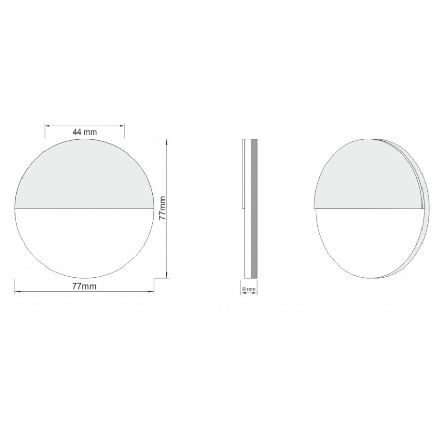 LDST RO-01-B-BZ4 - Laiptinės LED šviestuvas ROBIN 4xLED/1,2W/230V baltas 6500K