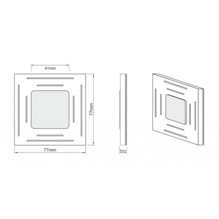 LDST SP-01-SC-BC8 - Laiptinės šviestuvas SPACE 8xLED/1,2W/230V
