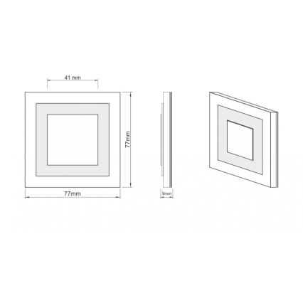 LDST SU-01-SZ-BC8 - Laiptinės LED šviestuvas SUNNY 8xLED/1,2W/230V aukso spalvos 3500K