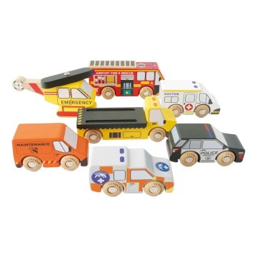 Le Toy Van - Gelbėjimo mašinų komplektas su malūnsparniu