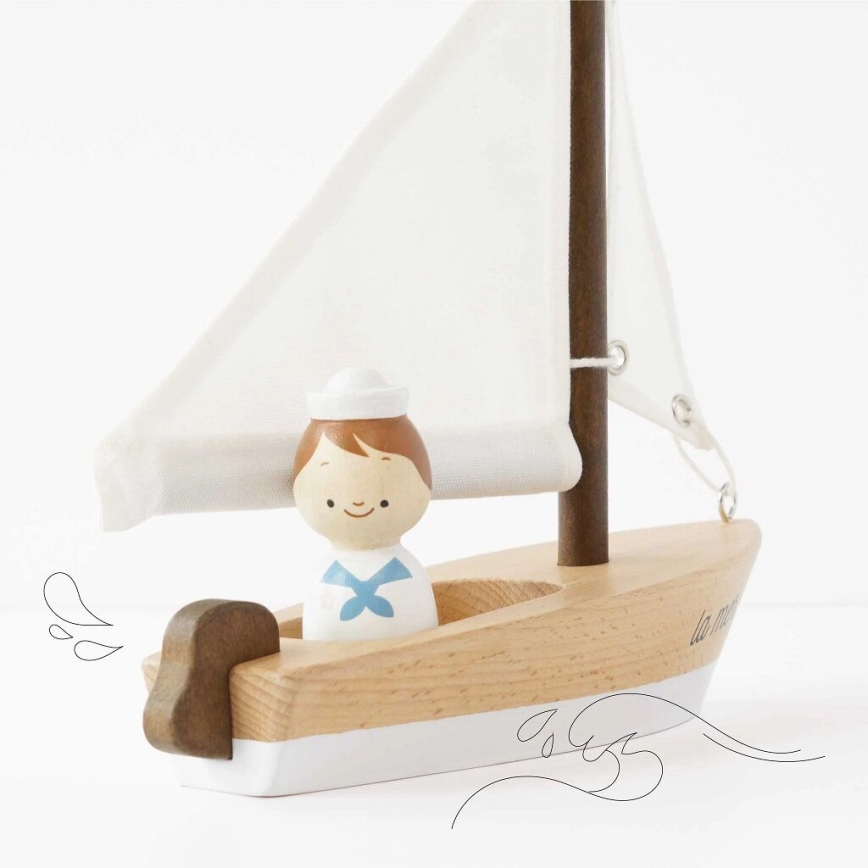 Le Toy Van - Medinis sailing laivas Su captain bukas