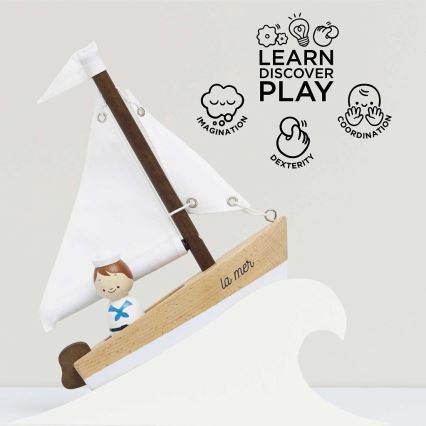 Le Toy Van - Medinis sailing laivas Su captain bukas