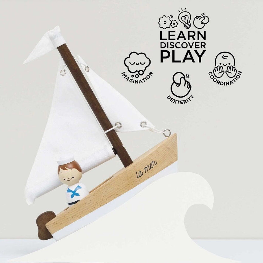Le Toy Van - Medinis sailing laivas Su captain bukas