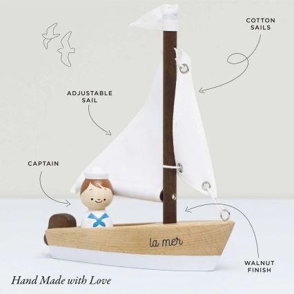 Le Toy Van - Medinis sailing laivas Su captain bukas