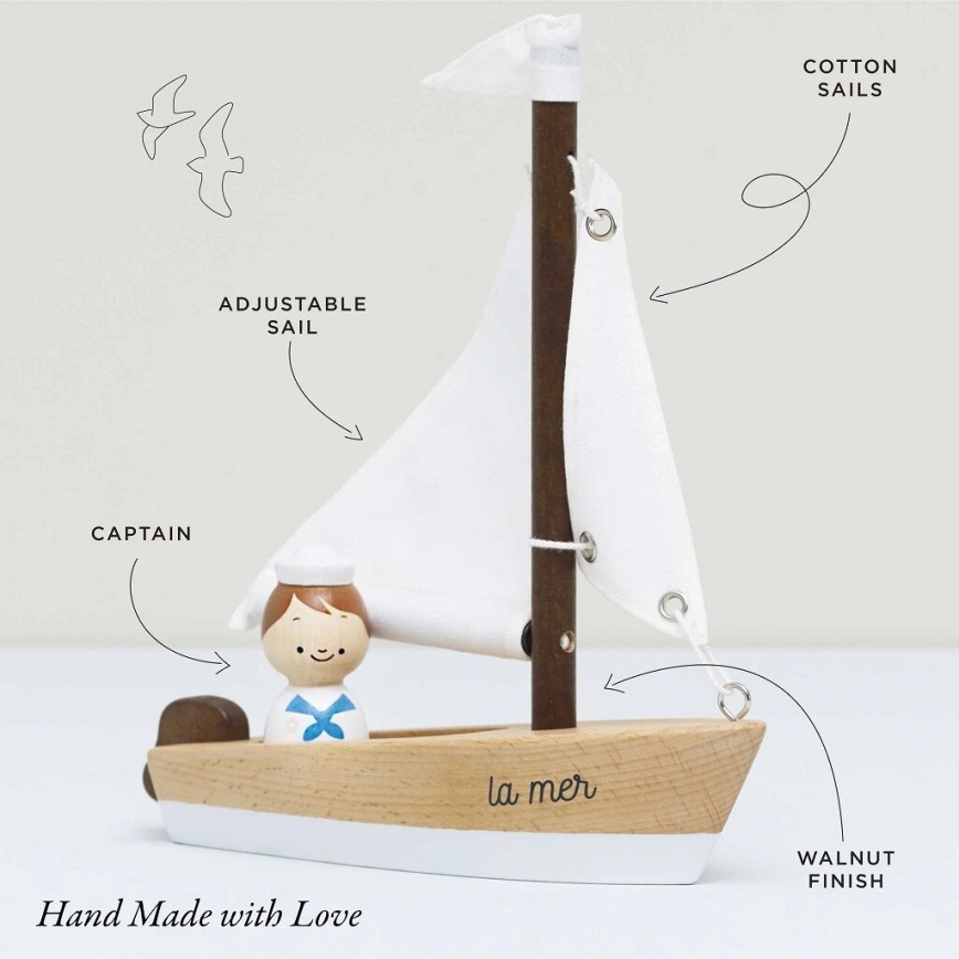 Le Toy Van - Medinis sailing laivas Su captain bukas