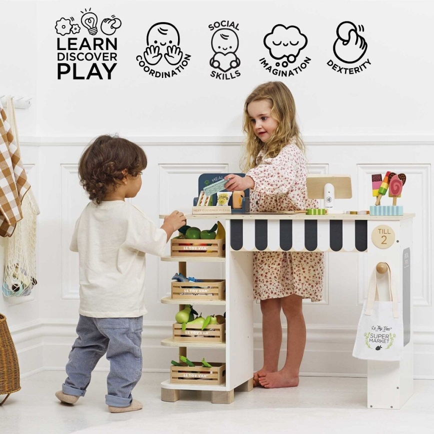 Le Toy Van - Turgaus stendas su kasos aparatu ir priedais