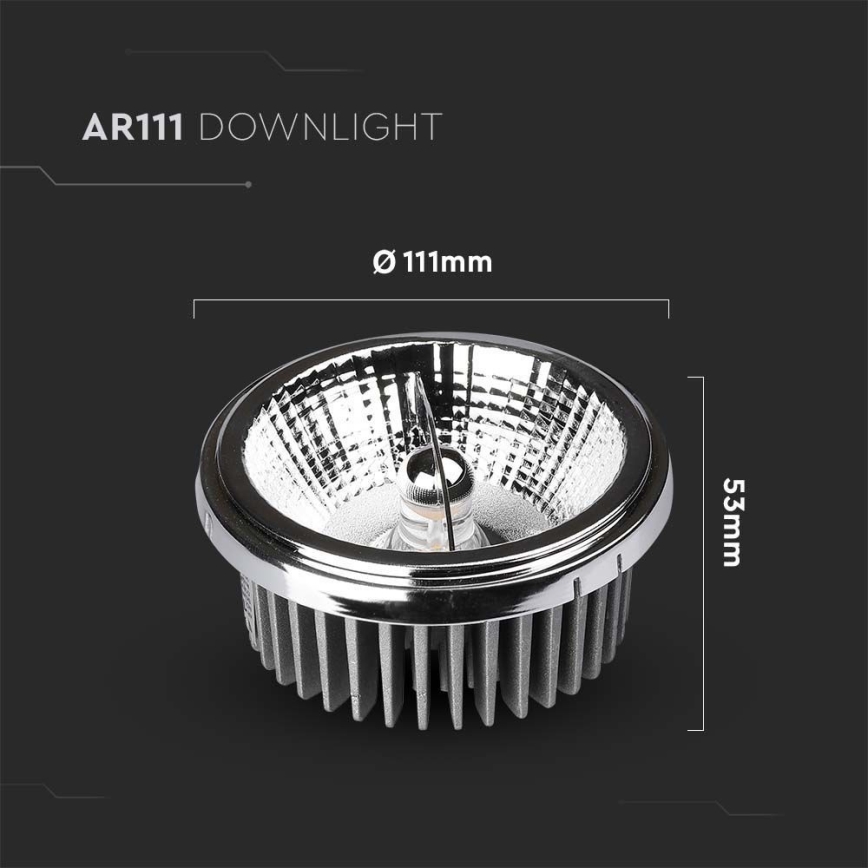 LED Akcentinis įleidžiamas šviestuvas LED/20W/230V 6400K 40°/20° diametras 11 cm blizgus chromas