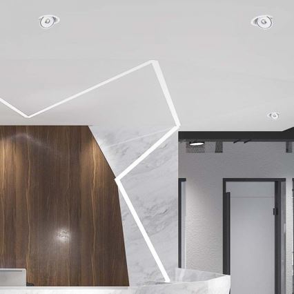 LED Akcentinis įleidžiamas šviestuvas LED/28W/230V 3000/4000/6400K diametras 20 cm balta