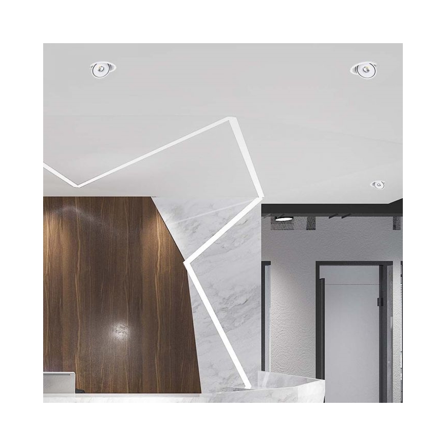 LED Akcentinis įleidžiamas šviestuvas LED/28W/230V 3000/4000/6400K diametras 20 cm balta